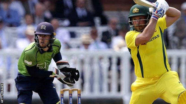 Robbie White in action for Middlesex against Australia