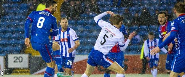 Ross Draper scores from close range to bring Inverness level