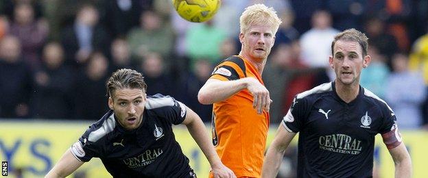 Falkirk and Dundee United players