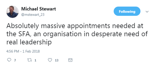 Michael Stewart tweet