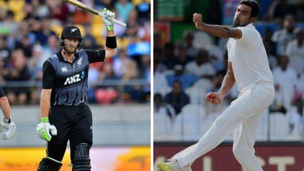 New Zealand batsman Martin Guptill (left) and India spinner Ravi Ashwin have both been earmarked as Worcestershire targets