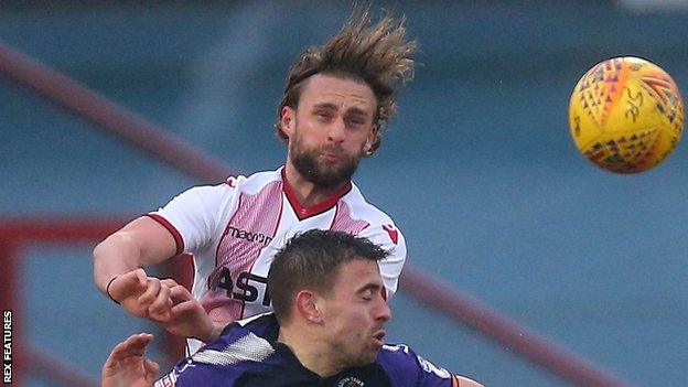 Centre-back Fraser Franks played 32 games for Stevenage in the 2017-18 season