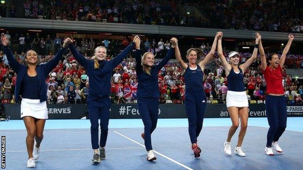 GB's Fed Cup team