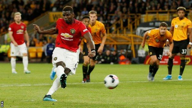 Paul Pogba received racist abuse online after missing a penalty against Wolves