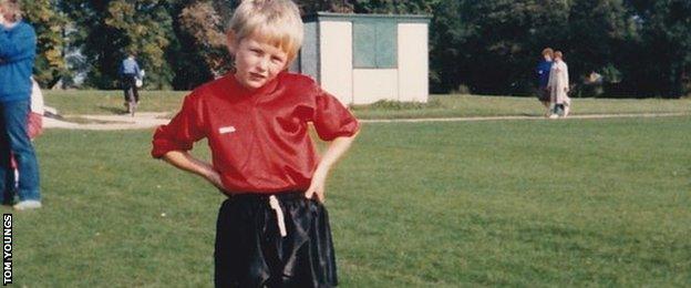 Tom Youngs playing for Mildenhall U9s