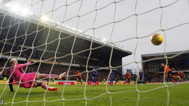 Nicky Clark's penalty was his 14th goal of the season