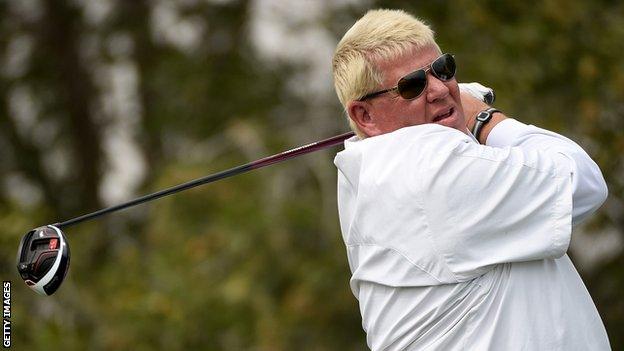 John Daly of the USA on the par four 2nd hole during the pro-am event prior to the Commercial Bank Qatar Masters at the Doha Golf Club