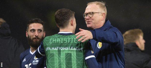 Ryan Christie and Alex McLeish