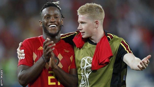 Michy Batshuayi and Kevin de Bruyne