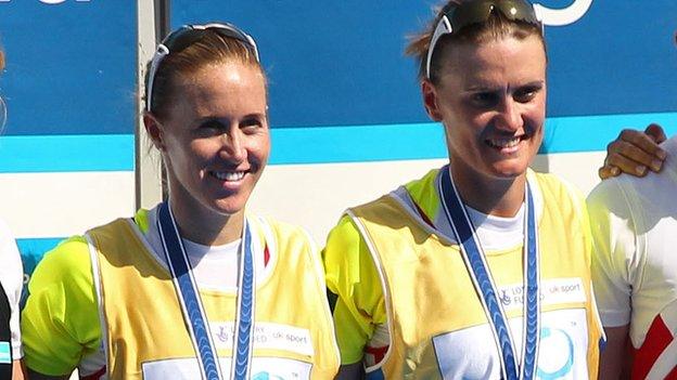 Helen Glover (left) and Heather Stanning