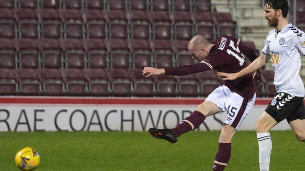 Craig Wighton netted twice to help fire Hearts to victory