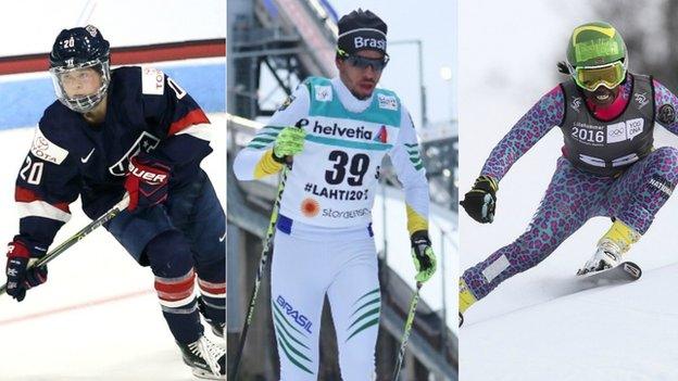 Winter Olympics hopefuls Hannah Brandt, Victor Santos and Sabrina Simander
