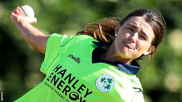 Ireland all-rounder Rachel Delaney made her ODI debut against India in 2017