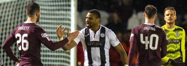 Defeat at St Mirren in the final domestic game played before lockdown left Hearts bottom of the Scottish Premiership