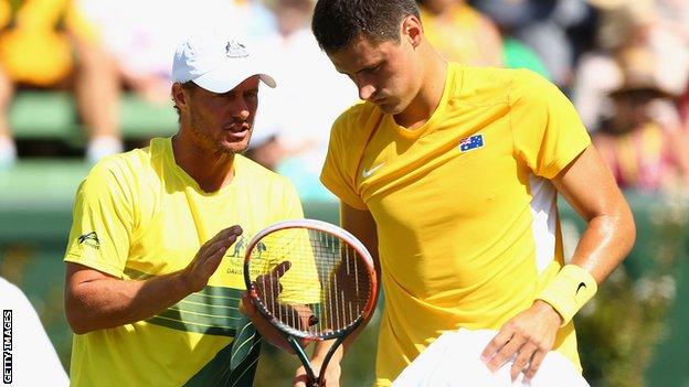 Lleyton Hewitt and Bernard Tomic