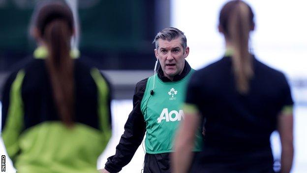 Greg McWilliams during an Ireland training session earlier this month