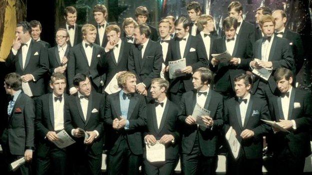 England 1970 World Cup squad on Top of the Pops