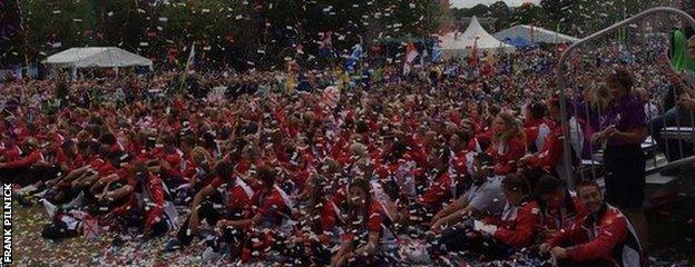 Over 6,000 people attend the opening ceremony at the 2015 Island Games in Jersey