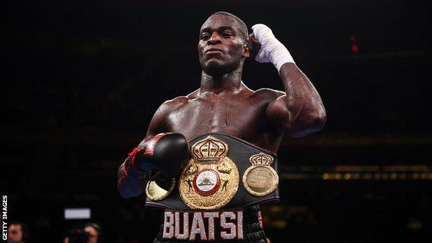 Joshua Buatsi with his belt