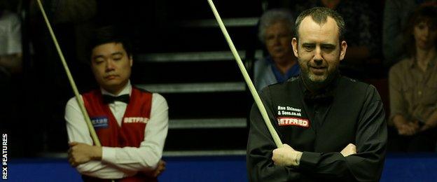 Ding Junhui and Mark Williams