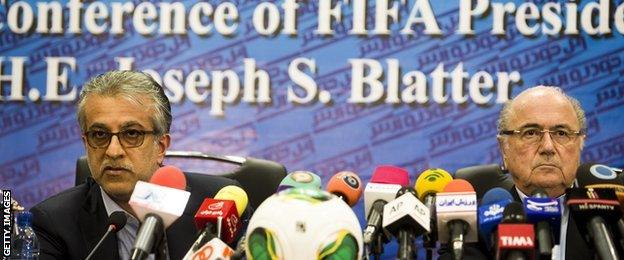 Sheikh Salman and Fifa president Sepp Blatter