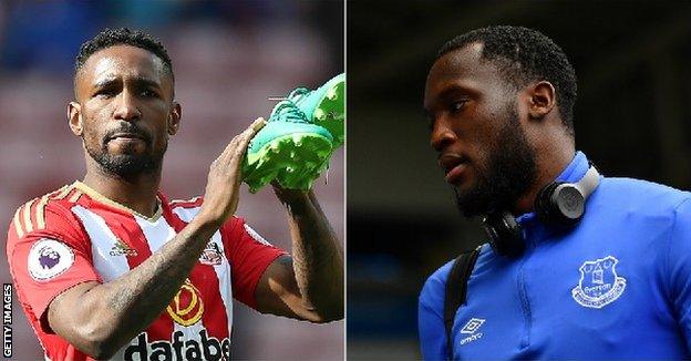 Jermain Defoe scored 52% of Sunderland's goals while Romelu Lukaku hit 40% of Everton's