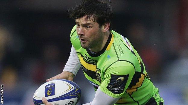 Ben Foden playing in the European Champions Cup for Northampton