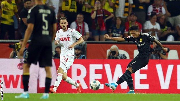 Jadon Sancho scores for Dortmund