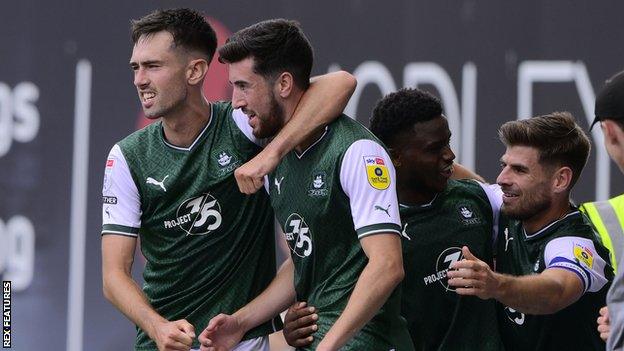 Plymouth Argyle celebrate