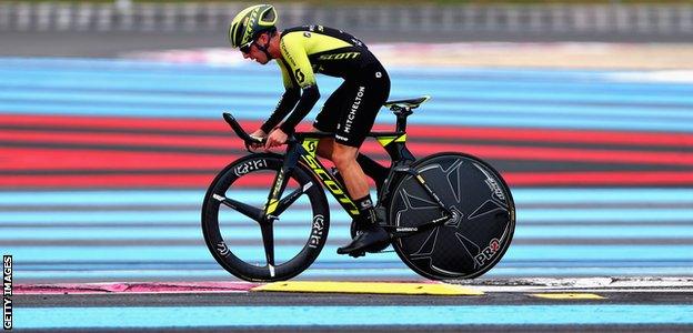 Adam Yates of Mitchelton-Scott cycling