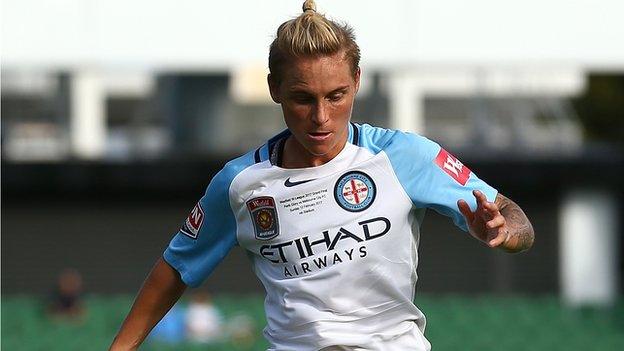 Jess Fishlock in action for Melbourne City