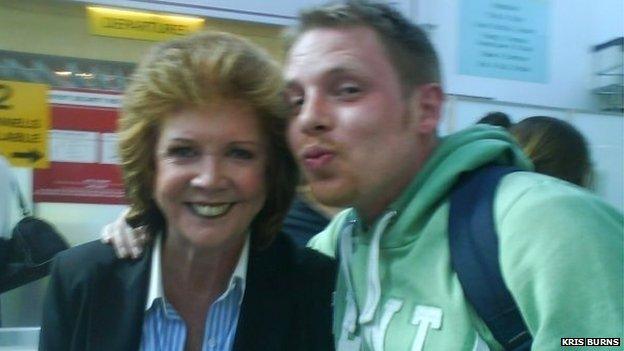 Kris Burns and Cilla Black