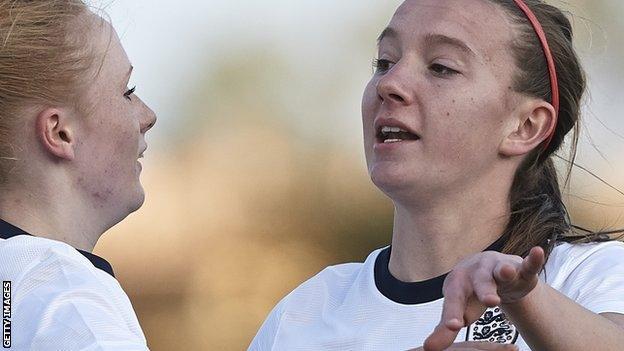 Lucy Whipp (right) has played for England at various age levels