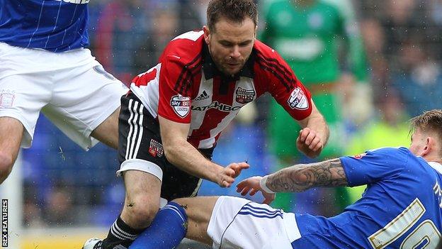 Alan Judge injured against Ipswich in April 2016