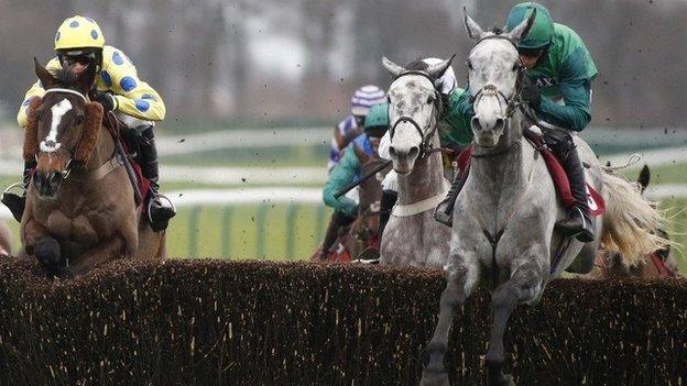 Bristol De Mai (right) wins at Haydock