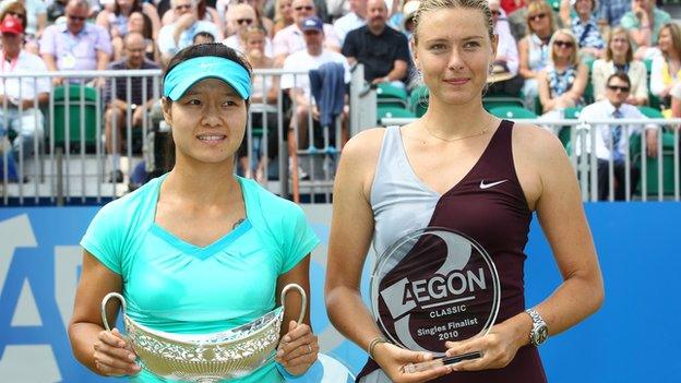 Na Li and Maria Sharapova