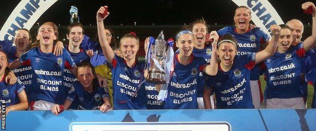 Linfield lift the Women's Premiership titile