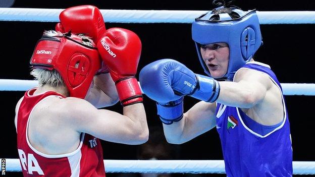 Kellie Harrington clinched a dominant win to secure her Olympic spot