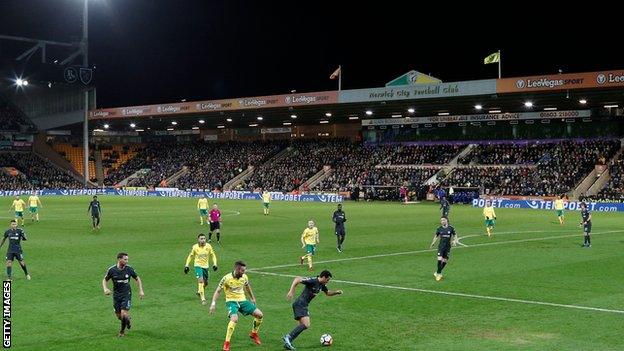 Norwich City against Chelsea