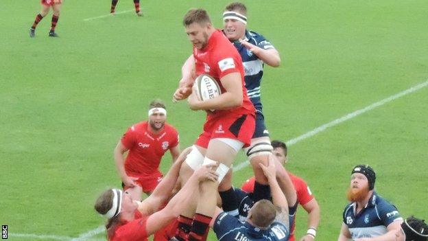 Jersey v Bedford line-out