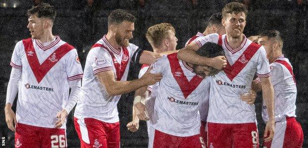 Airdrieonians celebrate