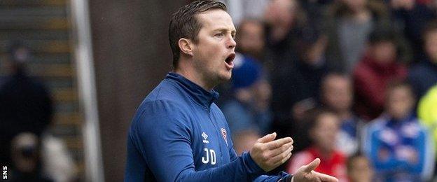 Hearts interim head coach Jon Daly