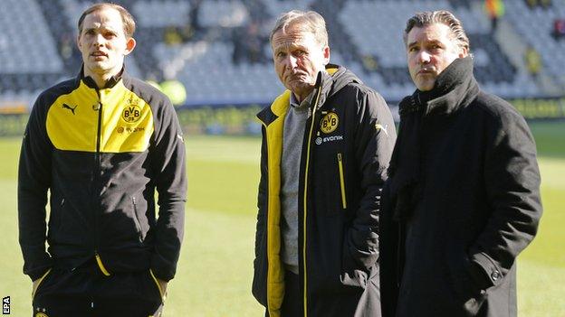 Thomas Tuchel, Hans-Joachim Watzke and Michael Zorc