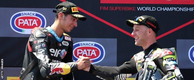 Toprak Razgatlioglu and Jonathan Rea