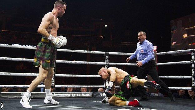 Josh Taylor floored Ivan Baranchyk twice in the sixth round