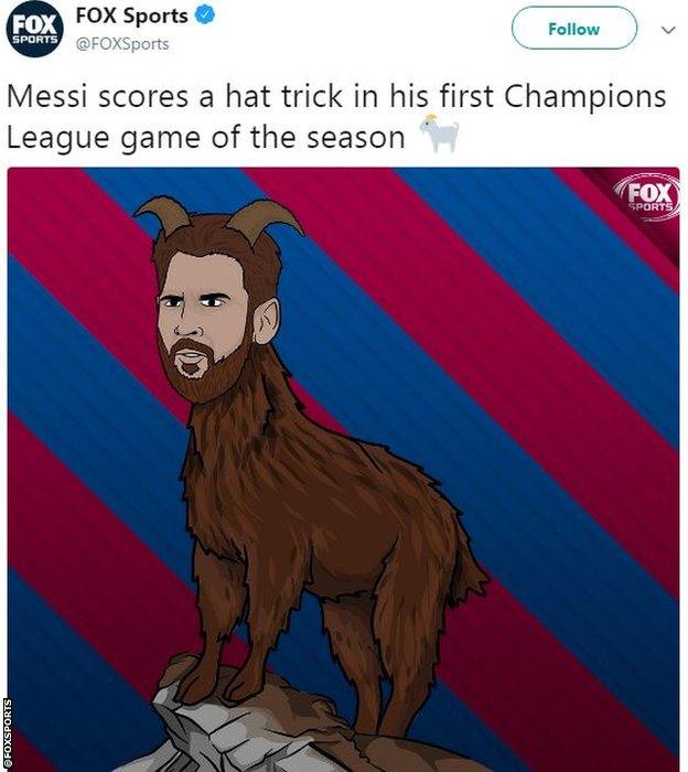 Fox Sports Messi tweet