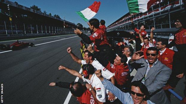 Michael Schumacher wins at Monza in 1996