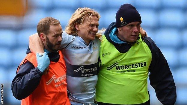 Worcester Warriors winger Tom Biggs