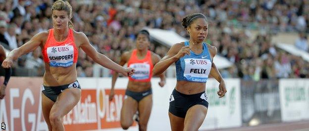 Allyson Felix and Dafne Schippers