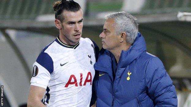 Gareth Bale and Jose Mourinho